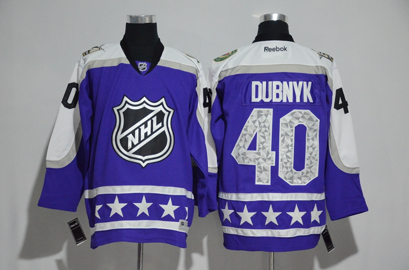 2017 NHL Minnesota Wild #40 Dubnyk blue All Star jerseys->->NHL Jersey